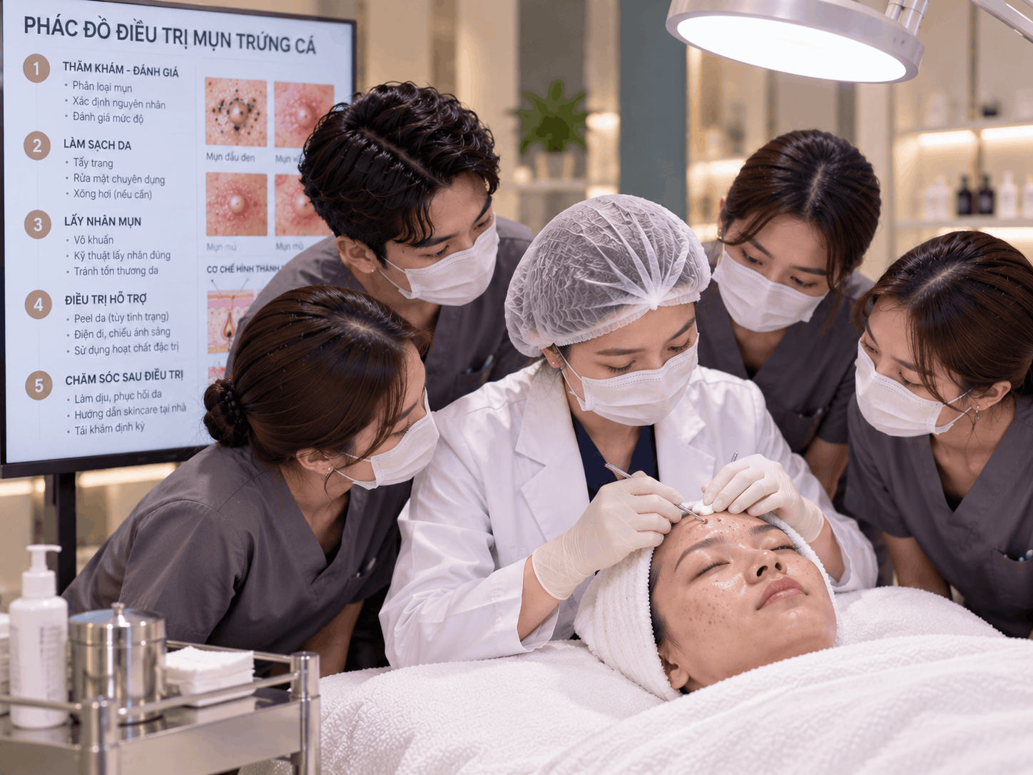 Truyền nghề trị mụn